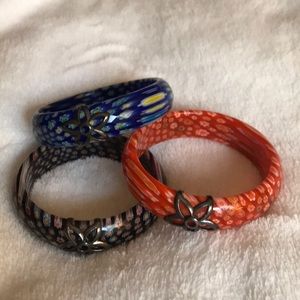 Lot of 3 Glass Bangles.